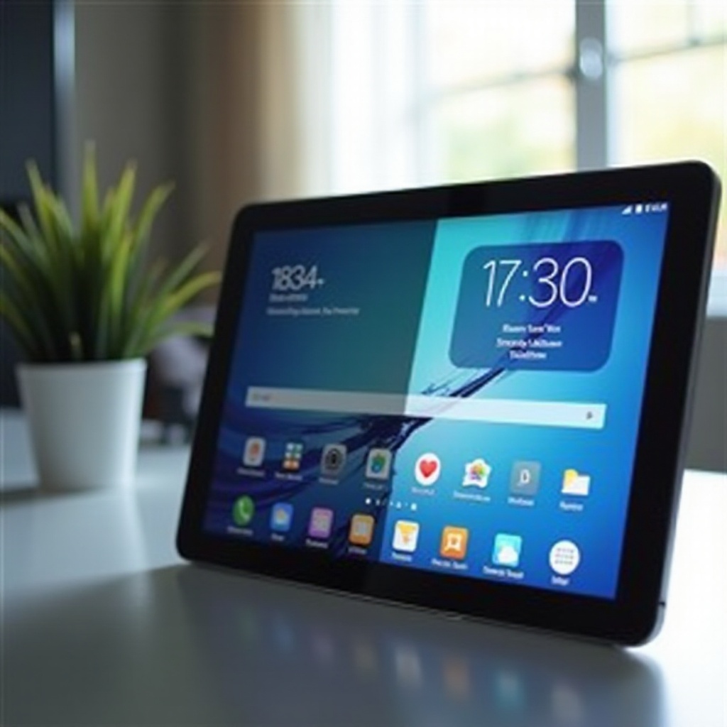 サムスンA9タブレットの問題 半分の画面