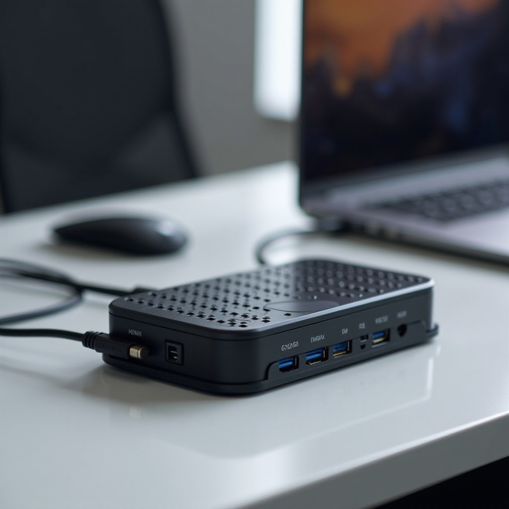 노트북을 충전하기 위한 도킹 스테이션