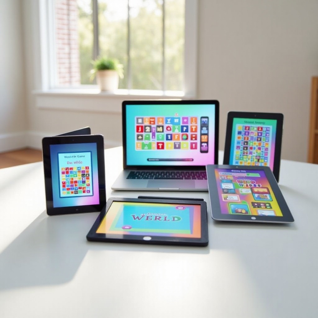 ワードゲームなどのための安価なタブレット